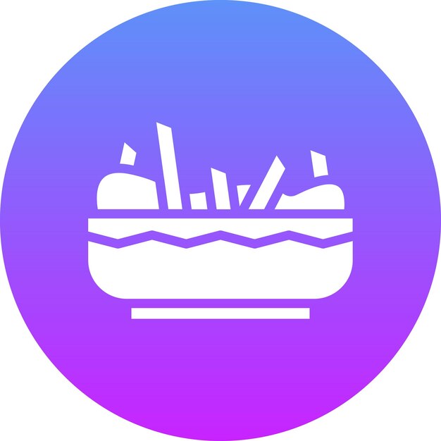 Ilustración del icono vectorial de Poutine del conjunto de iconos de World Cuisine