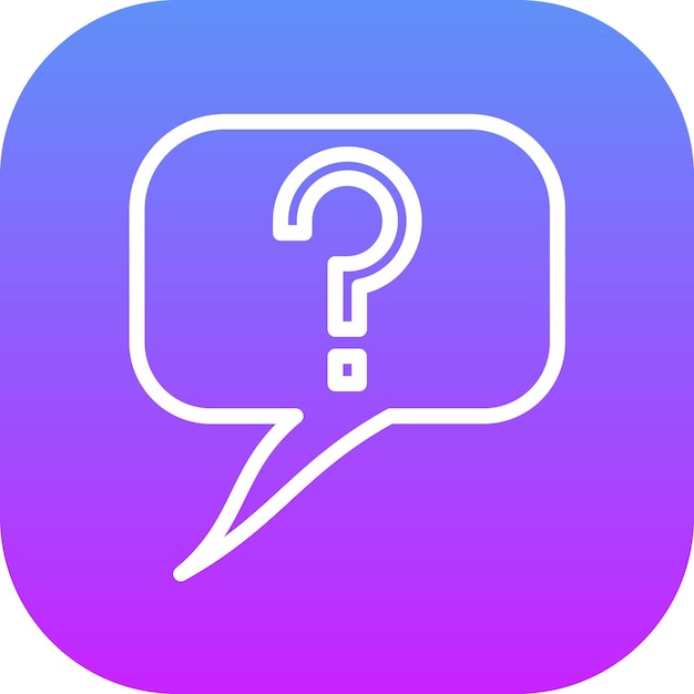 Ilustración del icono vectorial de preguntas del conjunto de iconos de Back to School