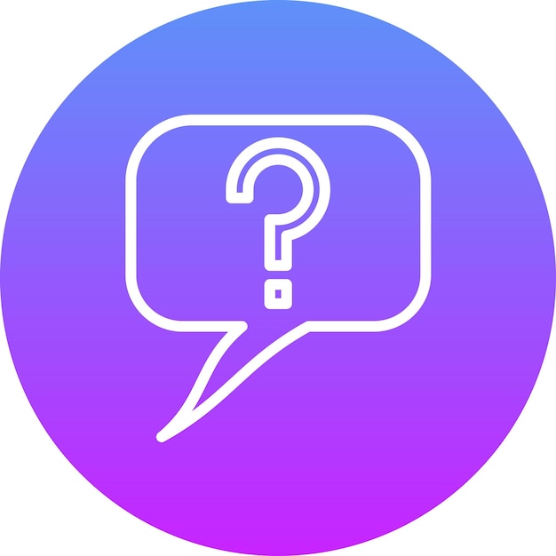 Ilustración del icono vectorial de preguntas del conjunto de iconos de Back to School
