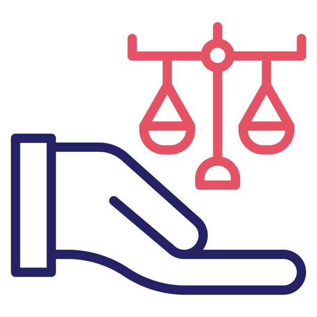 Ilustración del icono vectorial de Prerrogativas del conjunto de iconos de Diplomacia