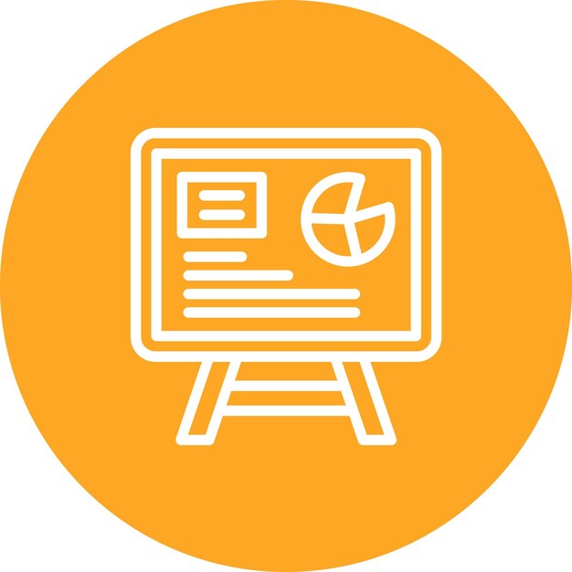 Ilustración del icono vectorial de presentación del conjunto de iconos de aprendizaje