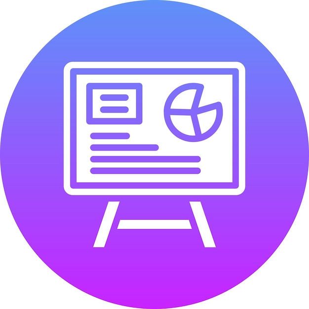 Ilustración del icono vectorial de presentación del conjunto de iconos de aprendizaje