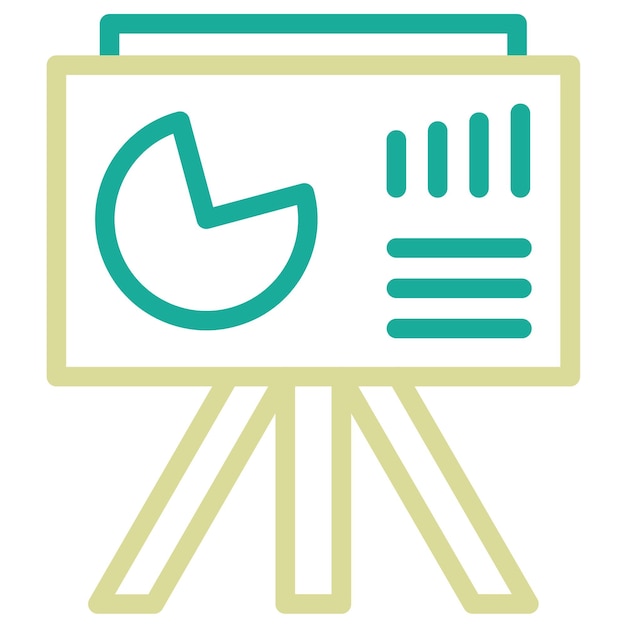 Ilustración del icono vectorial de presentación del conjunto de iconos de comunicaciones