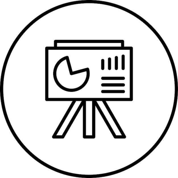 Ilustración del icono vectorial de presentación del conjunto de iconos de comunicaciones
