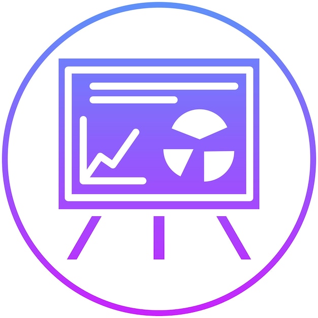 Ilustración del icono vectorial de presentación del conjunto de iconos de gestión de proyectos