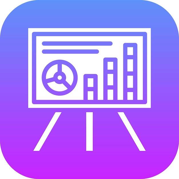 Ilustración del icono vectorial de presentación del conjunto de iconos de gestión de proyectos