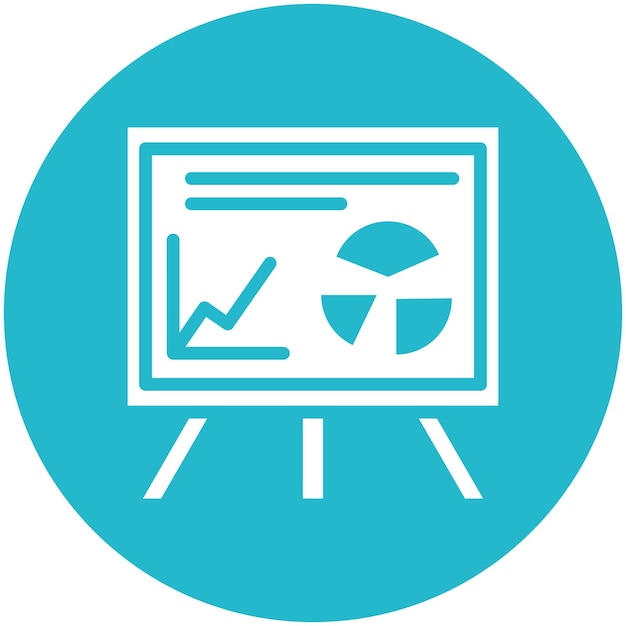 Ilustración del icono vectorial de presentación del conjunto de iconos de gestión de proyectos