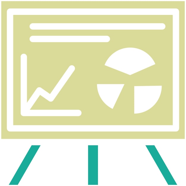Ilustración del icono vectorial de presentación del conjunto de iconos de gestión de proyectos