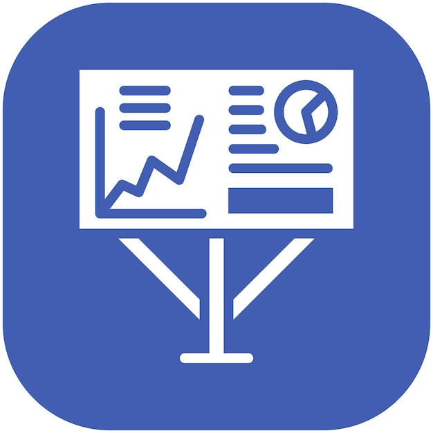 Ilustración del icono vectorial de presentación del conjunto de iconos de marketing en línea