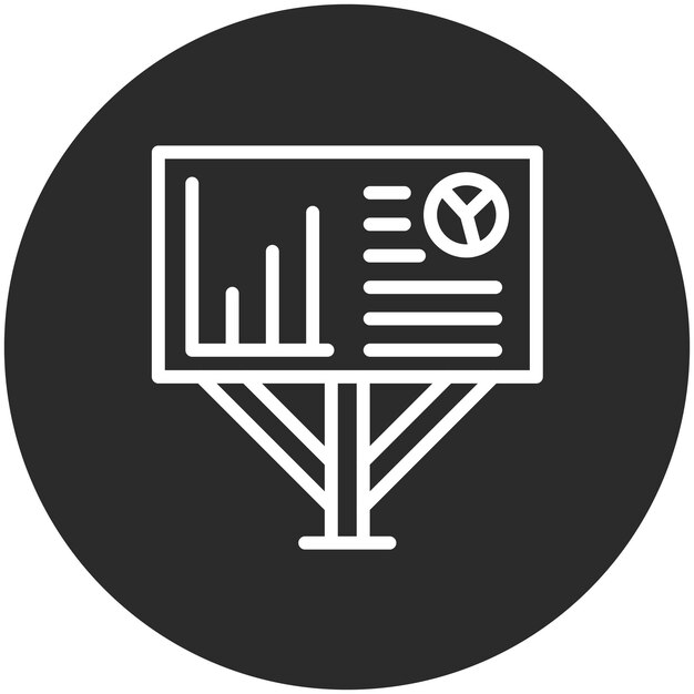 Ilustración del icono vectorial de presentación del conjunto de iconos de marketing en línea