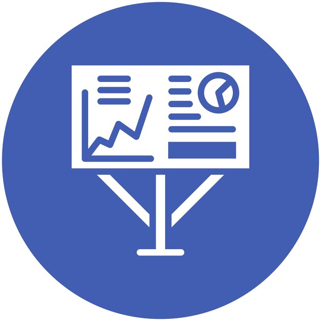 Ilustración del icono vectorial de presentación del conjunto de iconos de marketing en línea