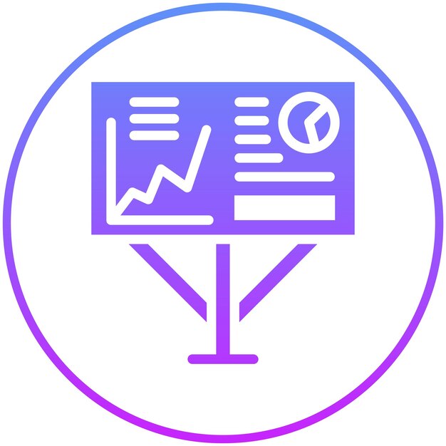 Ilustración del icono vectorial de presentación del conjunto de iconos de marketing de OnGGSCE