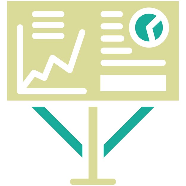 Ilustración del icono vectorial de presentación del conjunto de iconos de marketing de OnGLDG