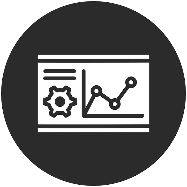 Ilustración del icono vectorial de presentación del conjunto de iconos de negocios y oficinas
