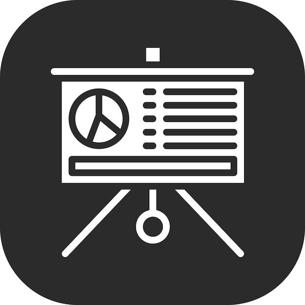 Ilustración del icono vectorial de presentación de estadísticas del conjunto de iconos de marketing