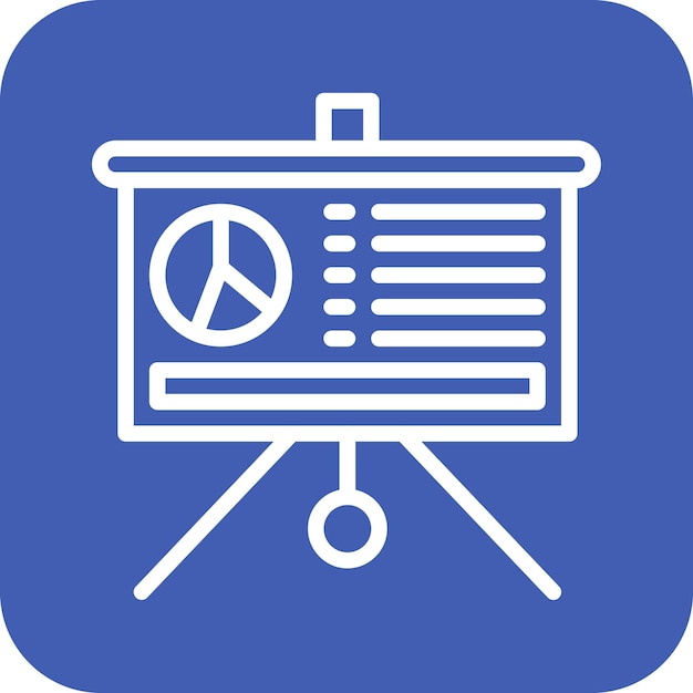 Ilustración del icono vectorial de presentación de estadísticas del conjunto de iconos de marketing