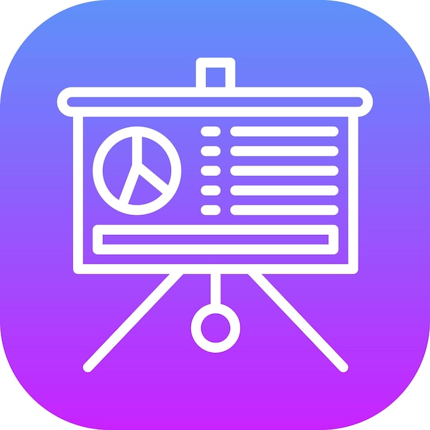 Ilustración del icono vectorial de presentación de estadísticas del conjunto de iconos de marketing