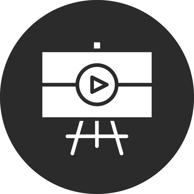 Ilustración del icono vectorial de la presentación de negocios del conjunto de iconos de negocios