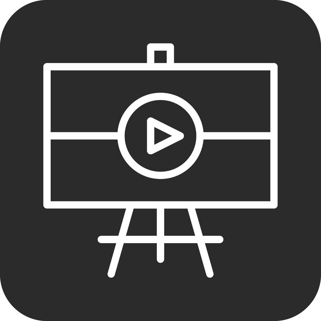 Ilustración del icono vectorial de la presentación de negocios del conjunto de iconos de negocios