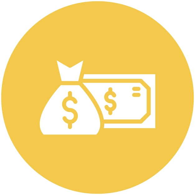 Ilustración del icono vectorial de préstamo en efectivo del conjunto de iconos de Finanzas y Dinero