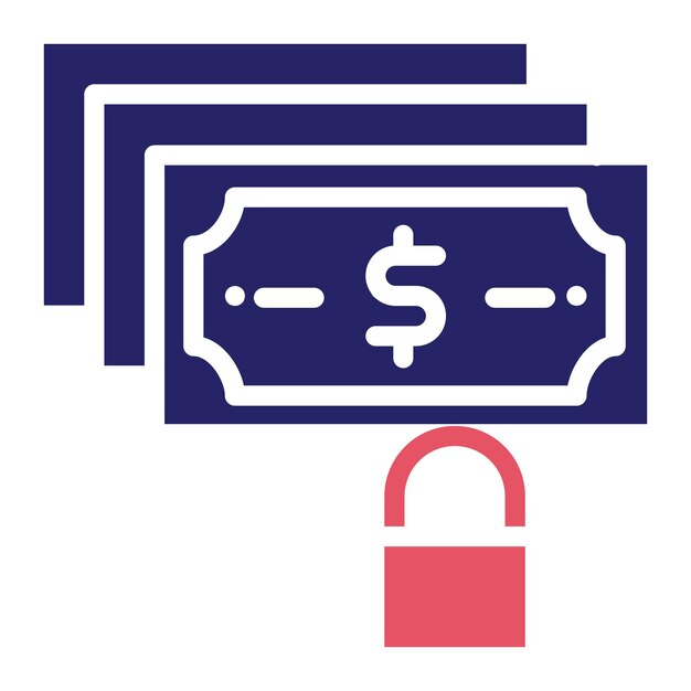 Ilustración del icono vectorial de préstamos garantizados del conjunto de iconos de banca y finanzas