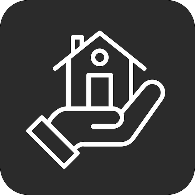 Ilustración del icono vectorial de préstamos para la vivienda del conjunto de iconos de bienes raíces