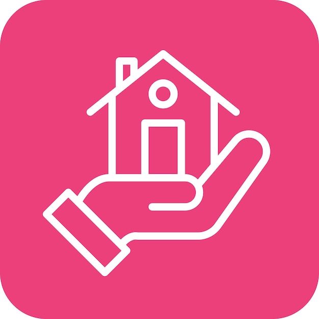 Ilustración del icono vectorial de préstamos para la vivienda del conjunto de iconos de bienes raíces