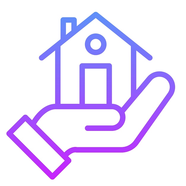 Ilustración del icono vectorial de préstamos para la vivienda del conjunto de iconos de bienes raíces