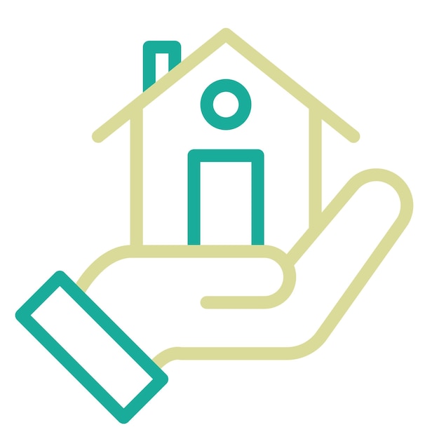 Ilustración del icono vectorial de préstamos para la vivienda del conjunto de iconos de bienes raíces