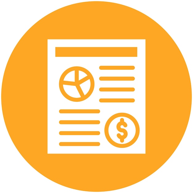 Ilustración del icono vectorial del presupuesto empresarial del conjunto de iconos de finanzas y dinero