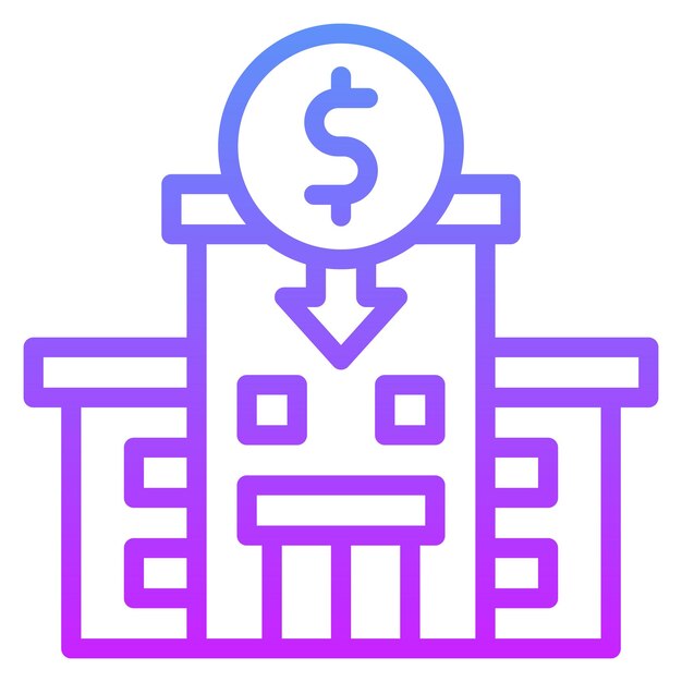 Ilustración del icono vectorial de presupuesto hotelero del conjunto de iconos de gestión hotelera