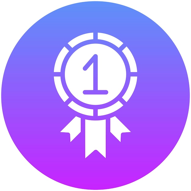 Ilustración del icono vectorial del primer premio del conjunto de iconos de eventos de premios