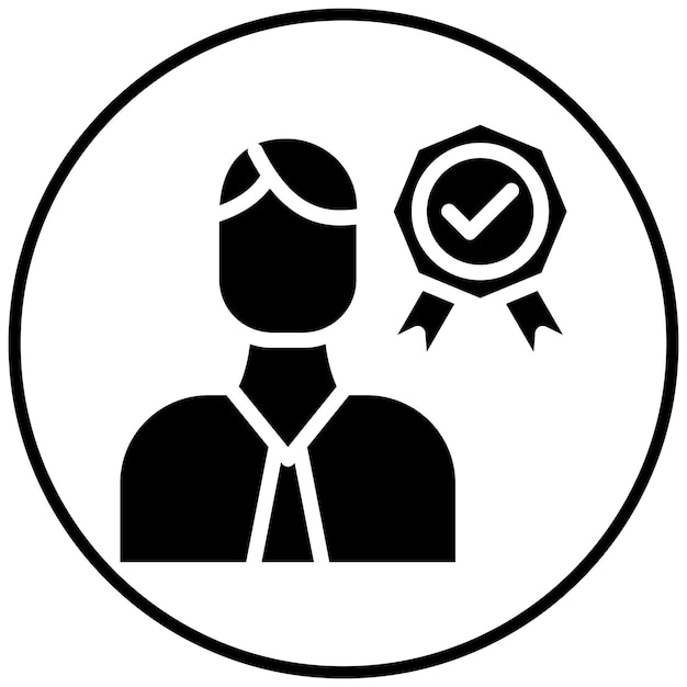 Ilustración del icono vectorial de profesionalismo del conjunto de iconos de liderazgo
