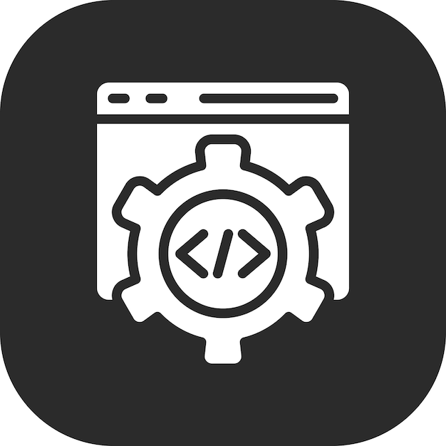 Ilustración del icono vectorial de programación del conjunto de iconos de análisis de datos