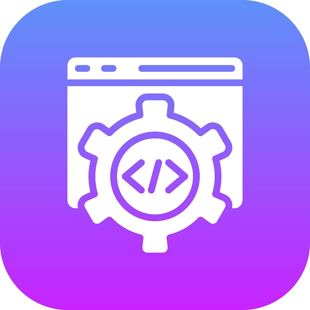 Ilustración del icono vectorial de programación del conjunto de iconos de análisis de datos