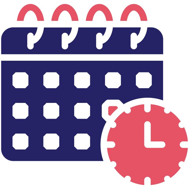 Ilustración del icono vectorial de la programación del conjunto de iconos de gestión de proyectos