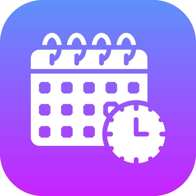 Ilustración del icono vectorial de la programación del conjunto de iconos de gestión de proyectos
