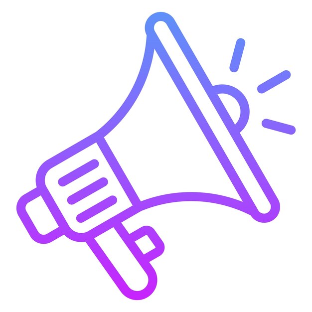 Ilustración del icono vectorial de promoción del conjunto de iconos de marketing