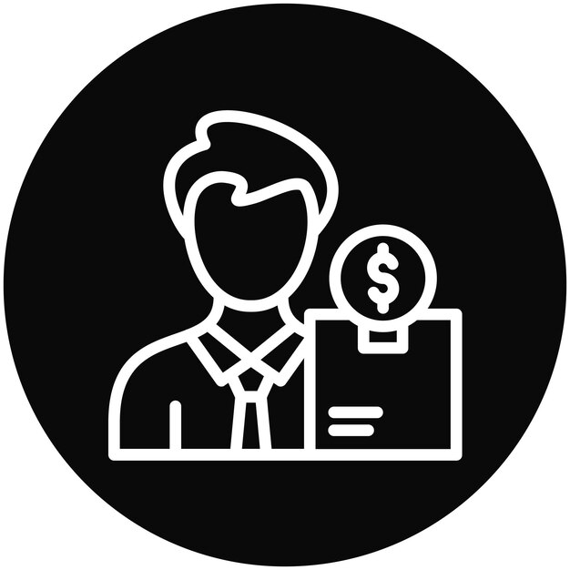 Ilustración del icono vectorial de propiedad del producto del conjunto de iconos de Gig Economy
