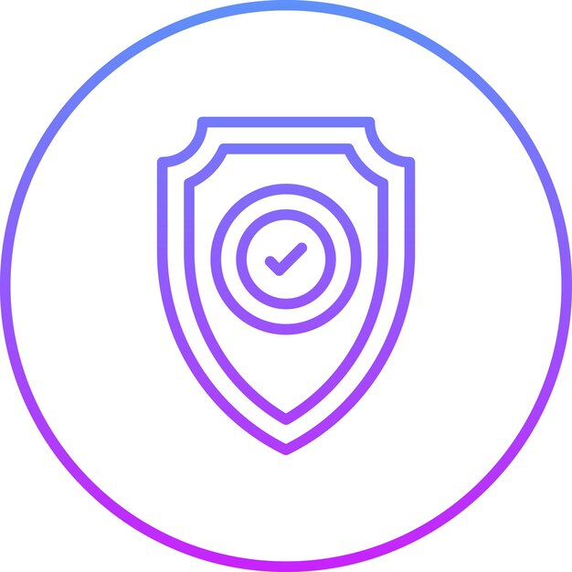 Ilustración del icono vectorial de protección del conjunto de iconos de inmigración