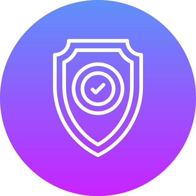 Ilustración del icono vectorial de protección del conjunto de iconos de inmigración