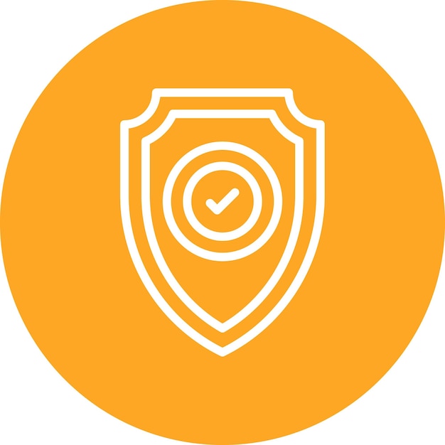 Ilustración del icono vectorial de protección del conjunto de iconos de inmigración