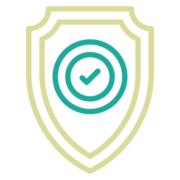 Ilustración del icono vectorial de protección del conjunto de iconos de inmigración