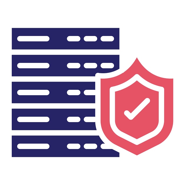 Ilustración del icono vectorial de protección de datos del conjunto de iconos de comercio electrónico