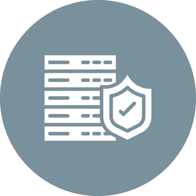 Ilustración del icono vectorial de protección de datos del conjunto de iconos de comercio electrónico