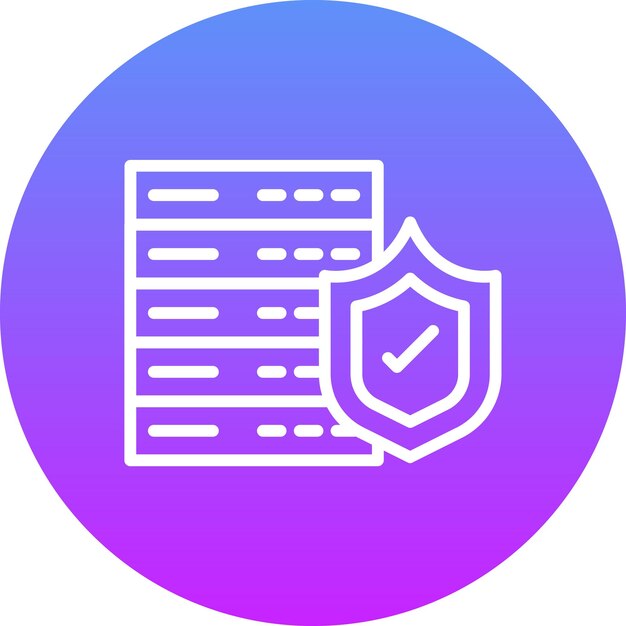 Ilustración del icono vectorial de protección de datos del conjunto de iconos de comercio electrónico