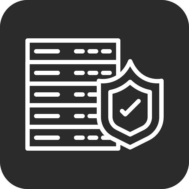 Ilustración del icono vectorial de protección de datos del conjunto de iconos de comercio electrónico