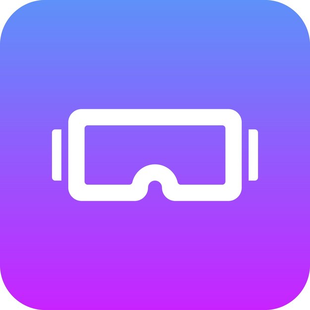 Ilustración del icono vectorial del protector ocular del conjunto de iconos de química
