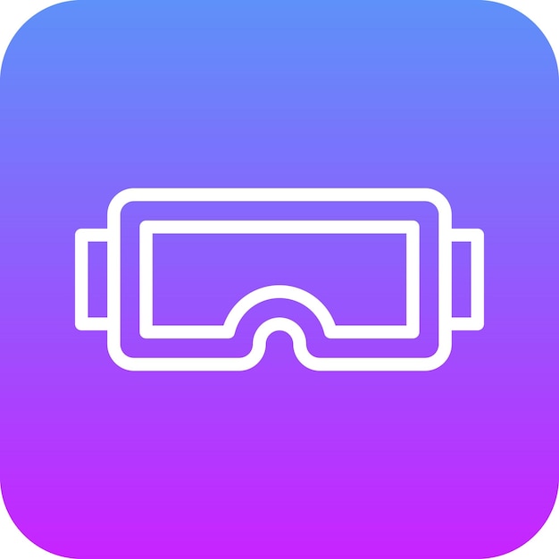 Ilustración del icono vectorial del protector ocular del conjunto de iconos de química