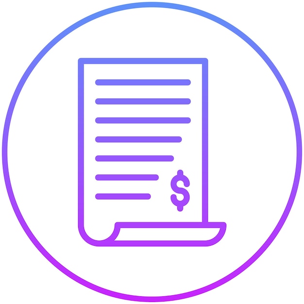 Ilustración del icono vectorial del proyecto de ley